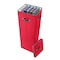 Hastings Home Wrapping Paper Storage Box Holds 20 Rolls of 40" Gift Wrap, Upright, Lid, Dividers and Handles, Red 517510BLJ - alternate 1